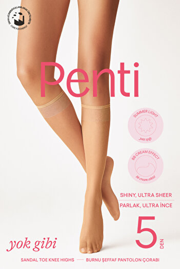 Penti Like No 5 Denim Light - Κάλτσες παντελονιού χρώματος δέρματος