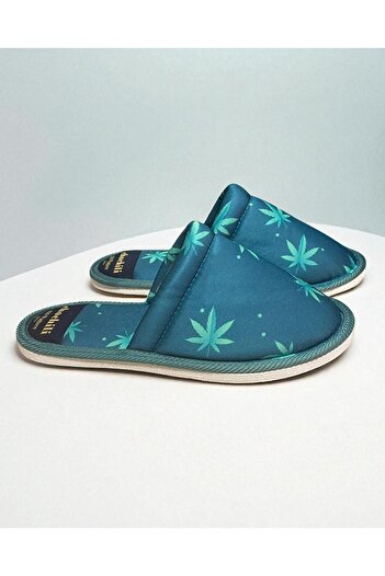 Chochili Papuci de casă unisex cu model de frunze cu talpă moale