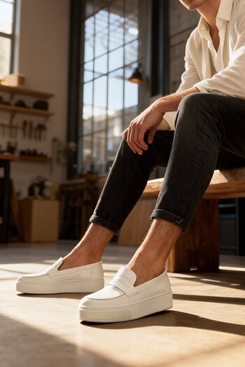 Knack 400 Model Daily White Classic Shoes