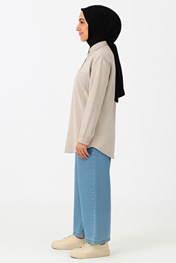 ŞIK VE MUTLU Hijab-Friendly Wide Leg Jeans