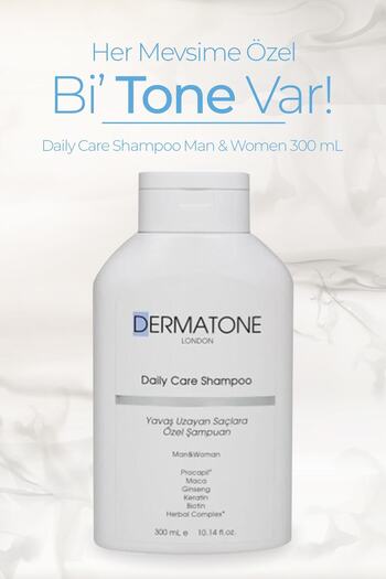 DERMATONE Daily Care Shampoo For Slow Growing Hair | Yavaş Uzayan Saçlara Özel Şampuan Peru Ginsengi