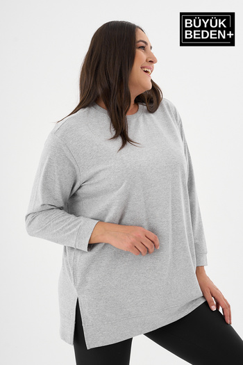 Superlife Kadın Tunik Büyük Beden Sweatshırt SPR26BTK950