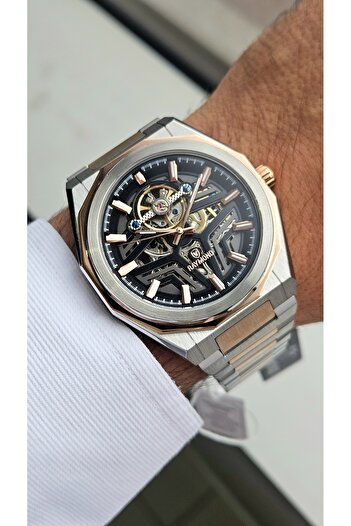 Raymond Rym-311656 Automatic Men's Watch - Steel Case and Strap - 2 Years Warranty Ipr-Bk