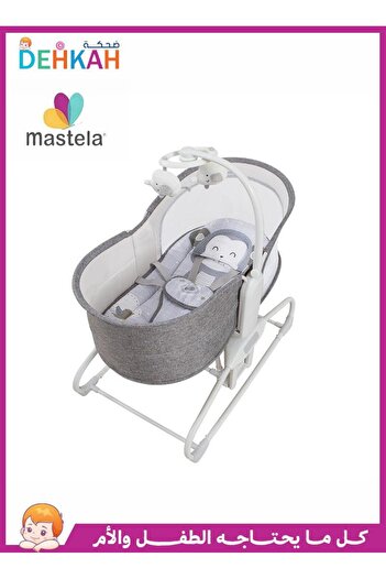 Mastela 4-in-1 Electric Baby Bed with Touch Control Panel, Bluetooth, 3 Swing Speeds and Mobile Control