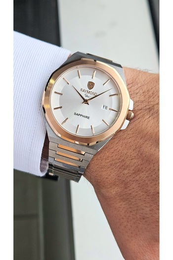 Raymond Rym-611505M Slim Men's Watch - Steel Case and Strap - 2 Years Warranty Ipr-W