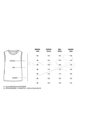MODA İKNA ÖN ŞİFON DETAYLI KOLSUZ SİMİT YAKA İÇLİK/TUNİK