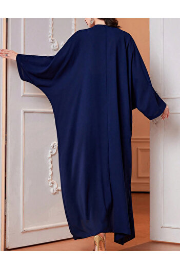 SHEIN Shein cardigan and skirt set, navy blue