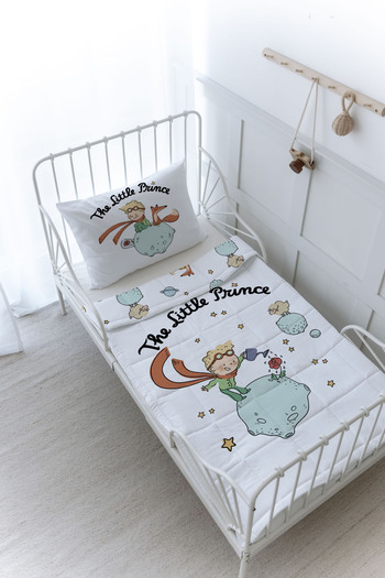 Tuğba Kuğu Organic Printed Baby (100X150) Quilt Set - Pure Baby Series - Little Prince