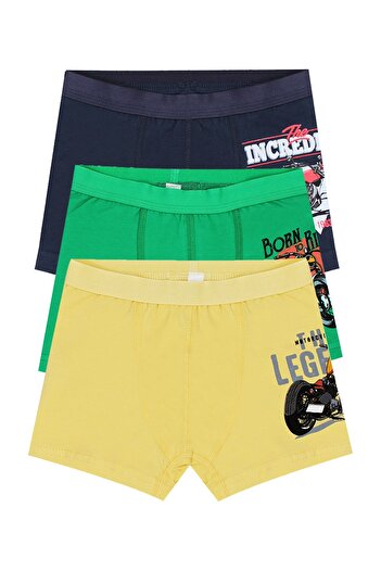 Öts Boys' Boxer 3-Pack Printed (96% Cotton - 4% Elastane)