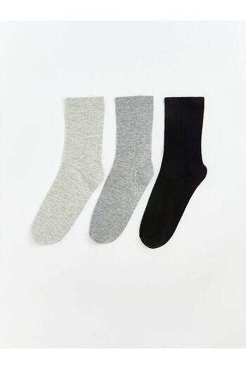 LC Waikiki Sparkling Selections from Shining Store |   Women's Plain Socks 3-Pack
