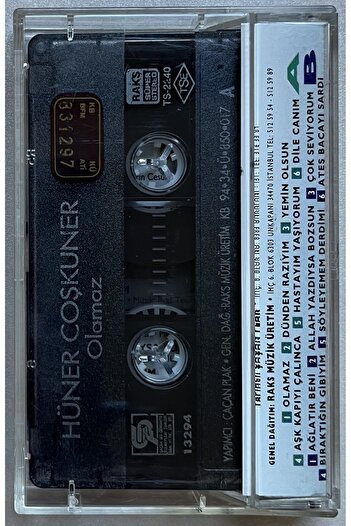 Raks Hüner Coşkuner Can't Be Satisfied Since Yesterday Cassette (Original Period Edition Cassette)