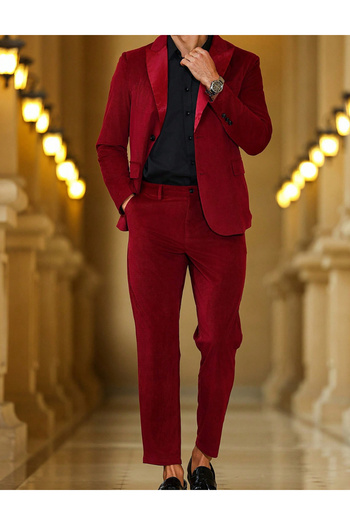 SHEIN Shein suit, cherry red