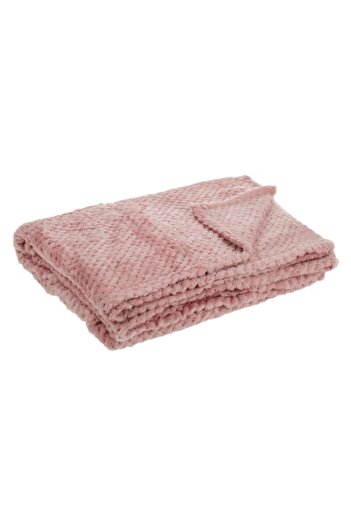 OEM Throw Blanket, Popcorn Pink Design, for Armchair or Sofa, size 160x130 cm