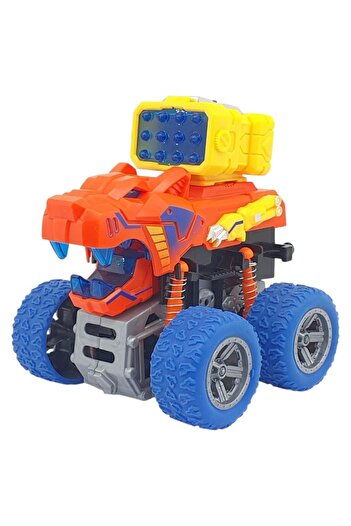 Vardem Friction Powered Dinosaur Vehicles - with Sound and Light - D500-19 - Orange