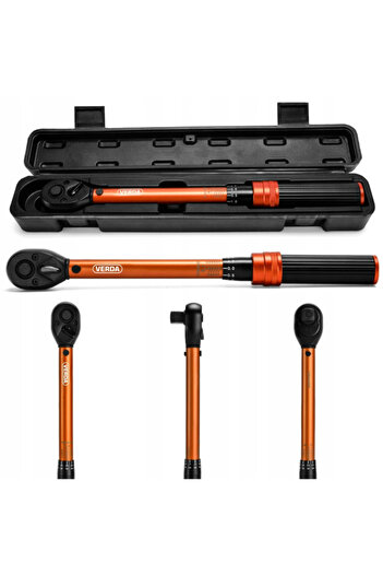 VERDA Torque Wrench 10-60 Nm with Locking Mechanism and Engraved Scale Cr-MO Calibration Certified