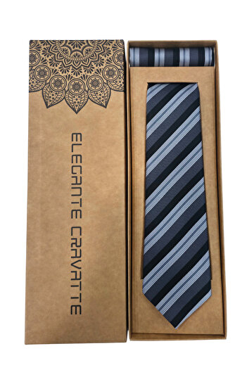 Elegante Cravatte Classic Striped Patterned Tie - Special Boxed