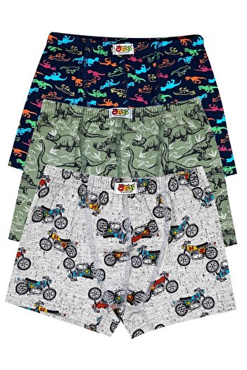 Öts Boys' Boxer 3-Pack Printed (96% Cotton - 4% Elastane)
