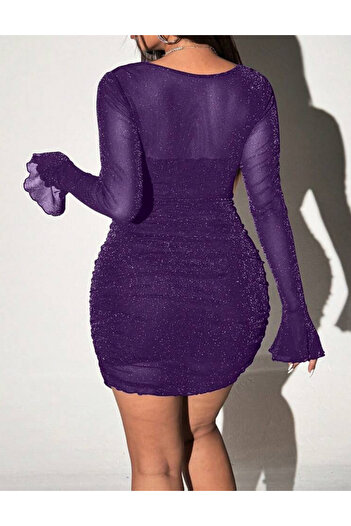Sheya Shein Curve+ mini dress, purple
