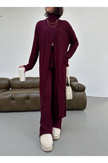 RM Collect Double-Breasted High-Neck Blouse-Pants Set