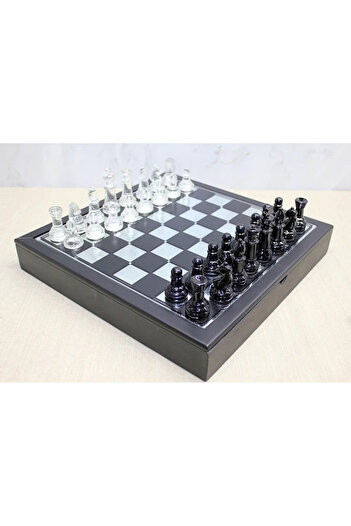 Epilons Boxed Glass Chess Set Alk3531