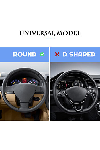 Generic Steering Wheel Cover for Round Wheels – Model MG-TY023 (Medium Size) Light Gray