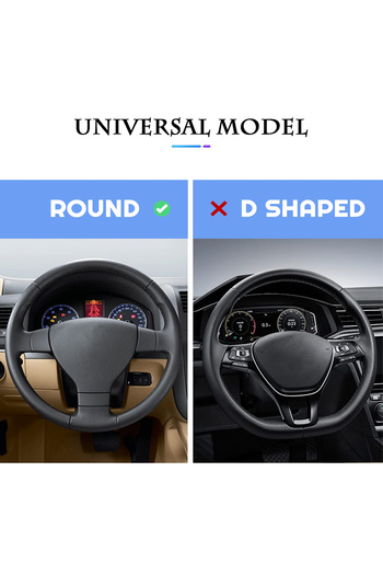 Generic Steering Wheel Cover for Round Wheels – Model MG-TY023 (Medium Size) Dark Gray