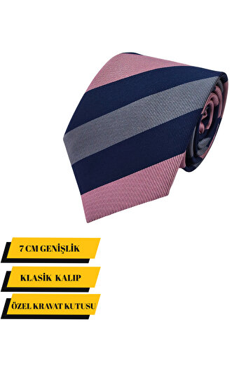 Elegante Cravatte Classic Striped 3 Color Tie - Special Boxed