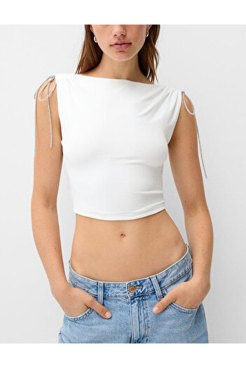 Bershka Bershka top, white