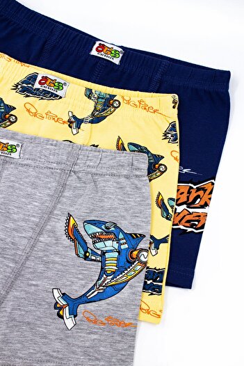Öts Boys' Boxer 3-Pack Printed (96% Cotton - 4% Elastane)