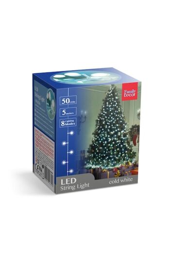 FAMİLY Christmas installation 50 LED 5M, cold white - 8 programs