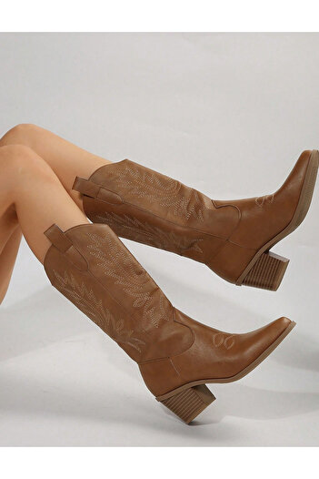 SHEIN Shein heeled boots, brown