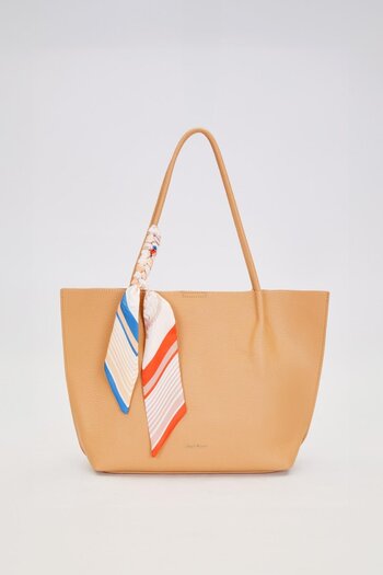 Levidor Mink Scarf Detailed Shoulder Bag