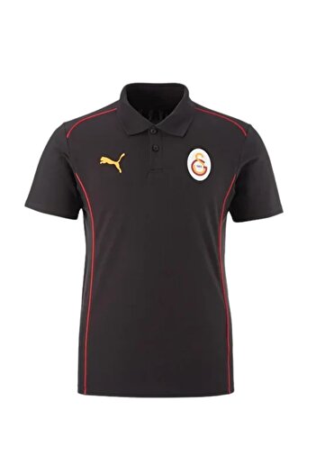 Galatasaray Original Licensed A-Team Uv Boxed Polo Neck Black T-Shirt