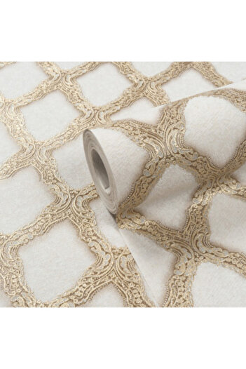 vinil Golden wallpaper, modern style, Sarlotta model for bedroom