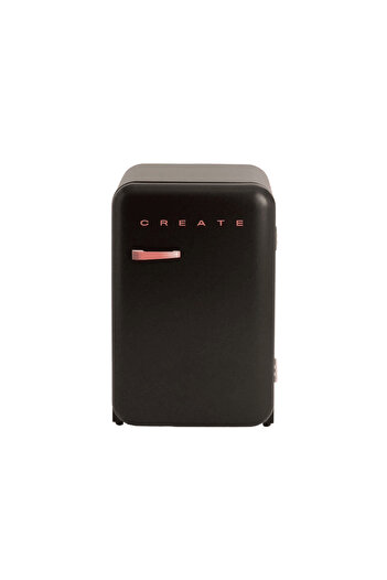 Create Retro mini fridge, CREATE, 107 liters, black/terracotta