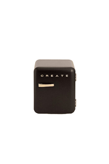 Create Retro minibar refrigerator, CREATE, 48 liters, black/gold