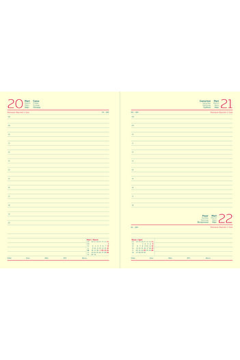Gıpta 2026 409-Fwk Flow Plastic Spiral Bound Hard Cover 17X24 Daily Cream Agenda
