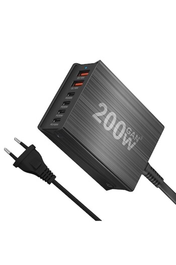 rikbo 200W GaN3 Charging Station with 6 Ports