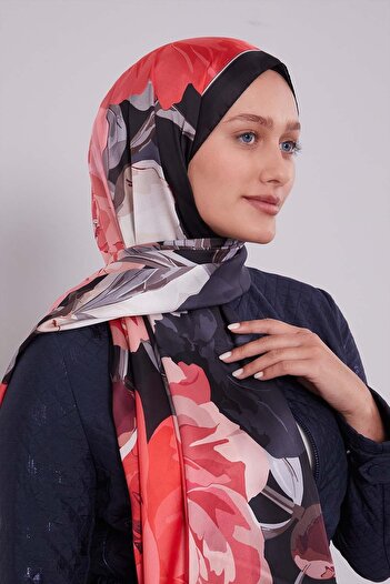Levidor K.Pink Lotus Pattern Indian Silk Shawl