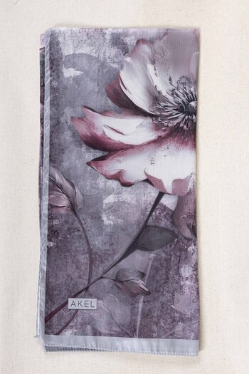 Akel Digital Crystal Patterned Scarf 95X95 – Pastel Pattern-4