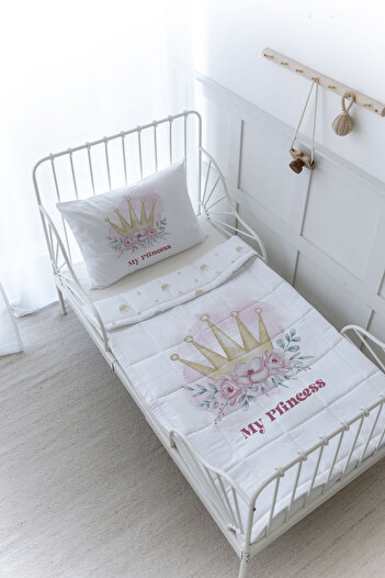 Tuğba Kuğu Organic Printed Baby (100X150) Quilt Set - for Baby Series - Little Princess