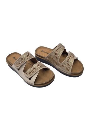 Benittokids Enova Anatomical Stone Double Velcro Women's Slippers