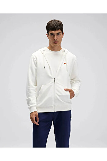 Ellesse Zippered Hooded Off-White Men's Sweatshirt Em581