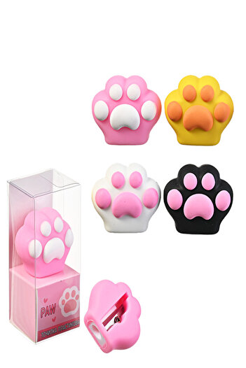 Hyd Cute Eraser and Sharpener with Paw Print Back to School Paw Sharpener 1 Piece