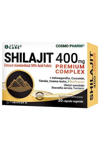 Cosmo Pharm TOTAL CARE® Shilajit PREMIUM COMPLEX VITAMINA D3 5000 UI