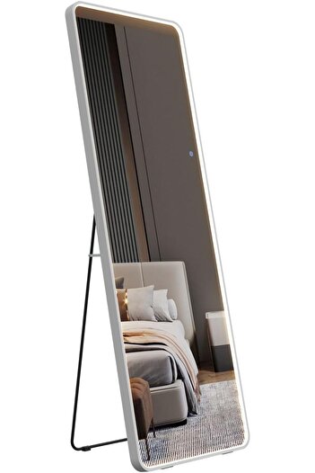 TAKTİK LED Dressing Mirror Full Length 160x53cm – Wall-Mounted or Standing Makeup Mirror with Smar