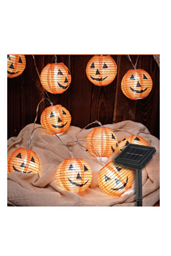 Lumi LUXURY Solar Halloween Garland with Orange Pumpkins and Cool White LED 1.80m with 10pcs