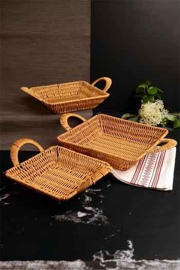 Bayev Wicker 3-Piece Square Basket with Handles 700795