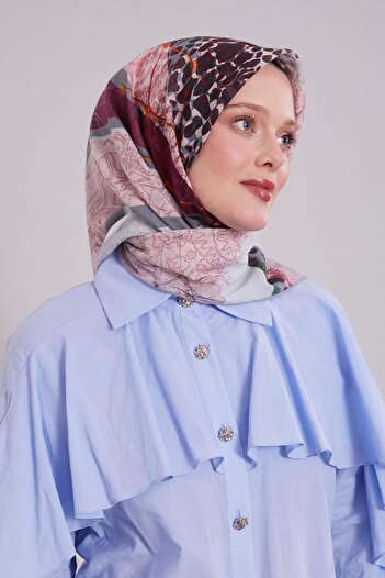 Levidor Gray Stripe Pattern Cotton Scarf