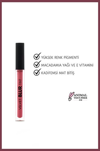 NOTE Velvet Blur Tint Kadife Bitişli Nemlendirici Mat Ruj - 02 Rose Dusk - Pembe